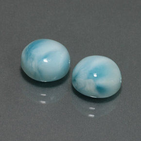 Pedras preciosas de larimar azul natural de  ct, corte redondo, opaco