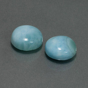 Pedras preciosas de larimar azul natural de  ct, corte redondo, opaco