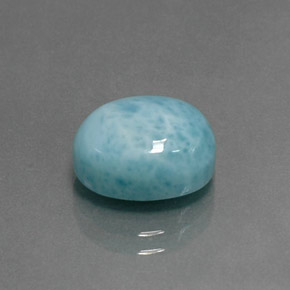 Larimar azul natural 4,73ct, corte oval, opaco