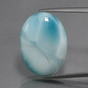 Larimar Azul Natural 15.28ct, oval, Opaco