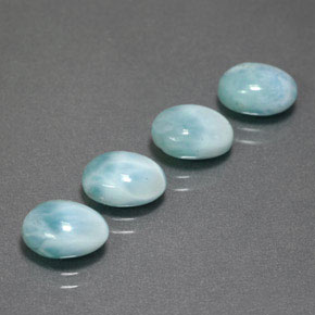 Pedras preciosas de Larimar Azul esverdeado natural de  ct, Corte Oval, Opaco