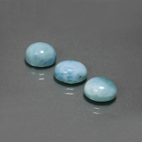 Pedras preciosas de larimar azul natural de  ct, corte oval, opaco