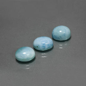 Pedras preciosas de larimar azul natural de  ct, corte oval, opaco