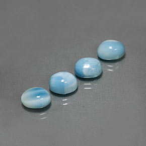 Pedras preciosas de Larimar Azul natural de  ct, Corte Oval, Opaco