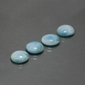 Pedras preciosas de larimar azul natural de  ct, corte oval, opaco