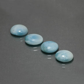 Pedras preciosas de larimar azul natural de  ct, corte oval, opaco