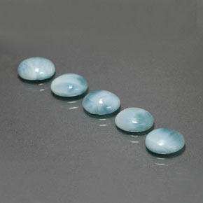 Pedras preciosas de larimar azul natural de  ct, corte oval, opaco