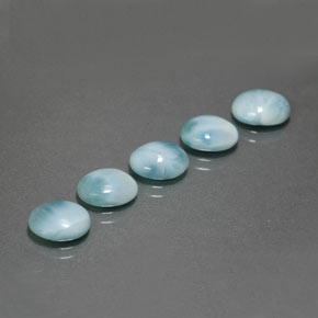 Pedras preciosas de larimar azul natural de  ct, corte oval, opaco