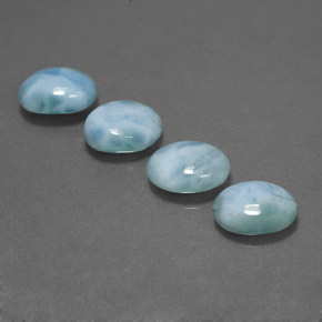 Pedras preciosas de larimar azul natural de  ct, corte oval, opaco