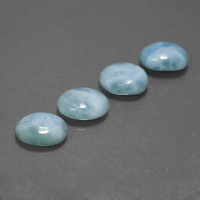 Pedras preciosas de larimar azul natural de  ct, corte oval, opaco