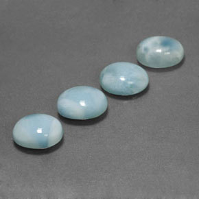 Pedras preciosas de Larimar Azul natural de  ct, Corte Oval, Opaco