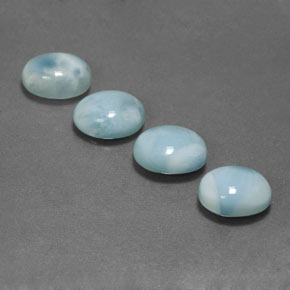 Pedras preciosas de Larimar Azul natural de  ct, Corte Oval, Opaco