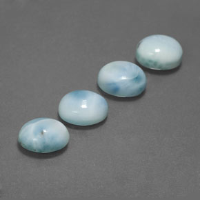 Pedras preciosas de larimar azul natural de  ct, corte oval, opaco