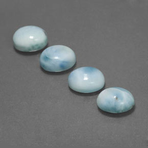 Pedras preciosas de larimar azul natural de  ct, corte oval, opaco