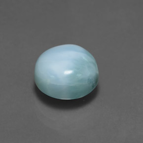 Larimar azul natural 5,00ct, corte redondo, opaco