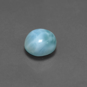 Larimar Azul Natural 2.61ct, Corte Redondo, Opaco