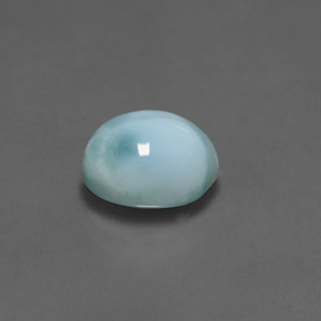 Larimar azul natural 3,02ct, corte oval, opaco