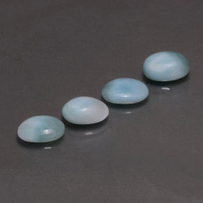 Pedras preciosas de Larimar Azul esverdeado natural de  ct, Corte Oval, Opaco