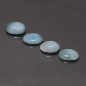 Pedras preciosas de Larimar Azul esverdeado natural de  ct, Corte Oval, Opaco