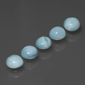 Pedras preciosas de larimar azul natural de  ct, corte redondo, opaco