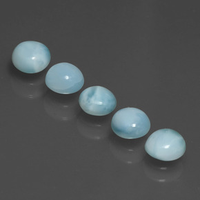 Pedras preciosas de larimar azul natural de  ct, corte redondo, opaco