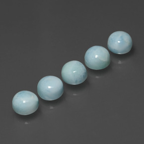 Pedras preciosas de larimar azul natural de  ct, corte redondo, opaco