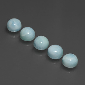 Pedras preciosas de larimar azul natural de  ct, corte redondo, opaco