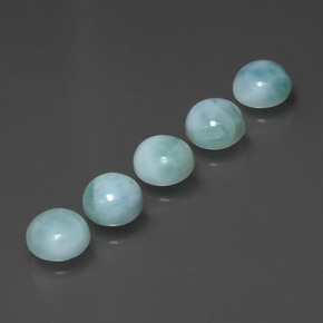 Pedras preciosas de larimar azul natural de  ct, corte redondo, opaco