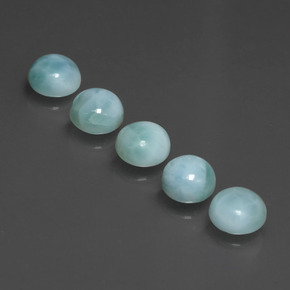 Pedras preciosas de larimar azul natural de  ct, corte redondo, opaco