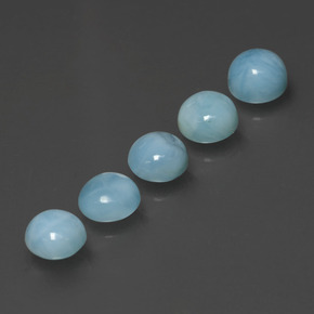 Pedras preciosas de larimar azul natural de  ct, corte redondo, opaco