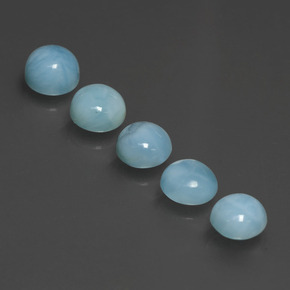 Pedras preciosas de larimar azul natural de  ct, corte redondo, opaco