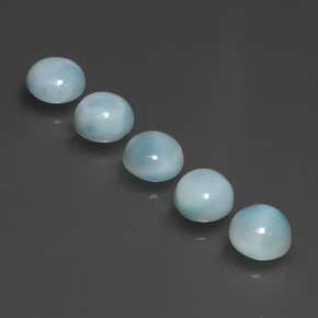 Pedras preciosas de larimar azul natural de  ct, corte redondo, opaco