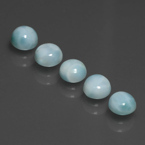 Pedras preciosas de larimar azul natural de  ct, corte redondo, opaco
