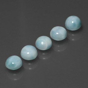 Pedras preciosas de larimar azul natural de  ct, corte redondo, opaco