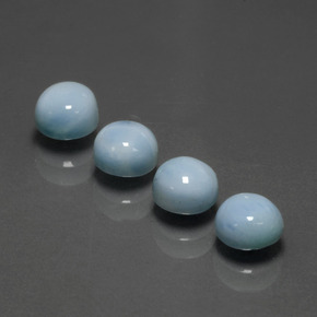 Pedras preciosas de larimar azul natural de  ct, corte redondo, opaco
