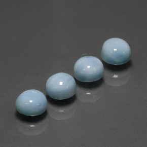 Pedras preciosas de larimar azul natural de  ct, corte redondo, opaco