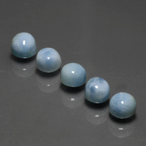 Pedras preciosas de larimar azul natural de  ct, corte redondo, opaco