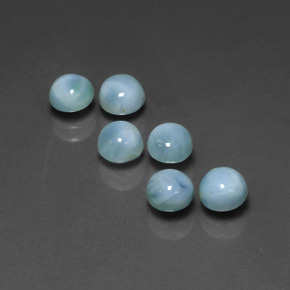 Pedras preciosas de larimar azul natural de  ct, corte redondo, opaco