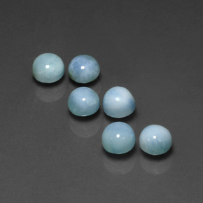 Pedras preciosas de larimar azul natural de  ct, corte redondo, opaco