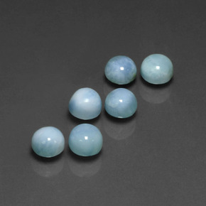 Pedras preciosas de larimar azul natural de  ct, corte redondo, opaco
