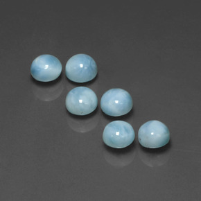 Pedras preciosas de larimar azul natural de  ct, corte redondo, opaco