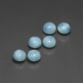 Pedras preciosas de larimar azul natural de  ct, corte redondo, opaco