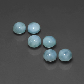 Pedras preciosas de larimar azul natural de  ct, corte redondo, opaco