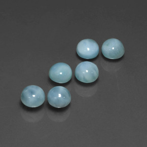 Pedras preciosas de larimar azul natural de  ct, corte redondo, opaco