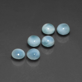 Pedras preciosas de larimar azul natural de  ct, corte redondo, opaco