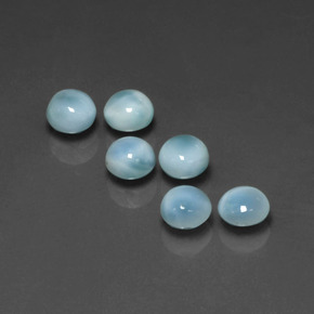 Pedras preciosas de larimar azul natural de  ct, corte redondo, opaco