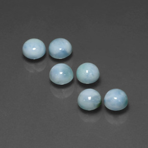 Pedras preciosas de larimar azul natural de  ct, corte redondo, opaco