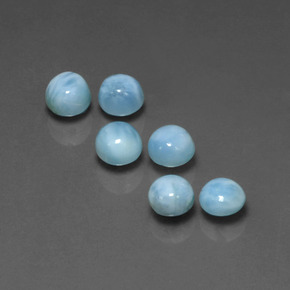 Pedras preciosas de larimar azul natural de  ct, corte redondo, opaco
