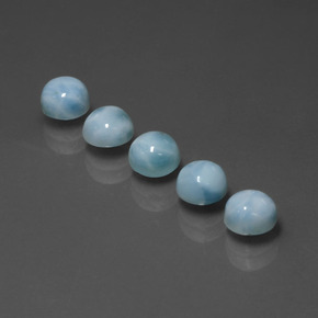 Pedras preciosas de larimar azul natural de  ct, corte redondo, opaco