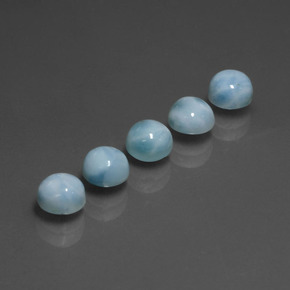 Pedras preciosas de larimar azul natural de  ct, corte redondo, opaco